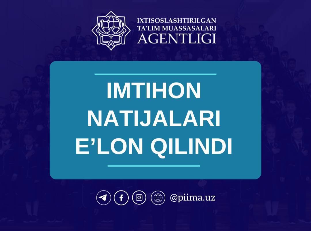 imtihon natijalari 2025